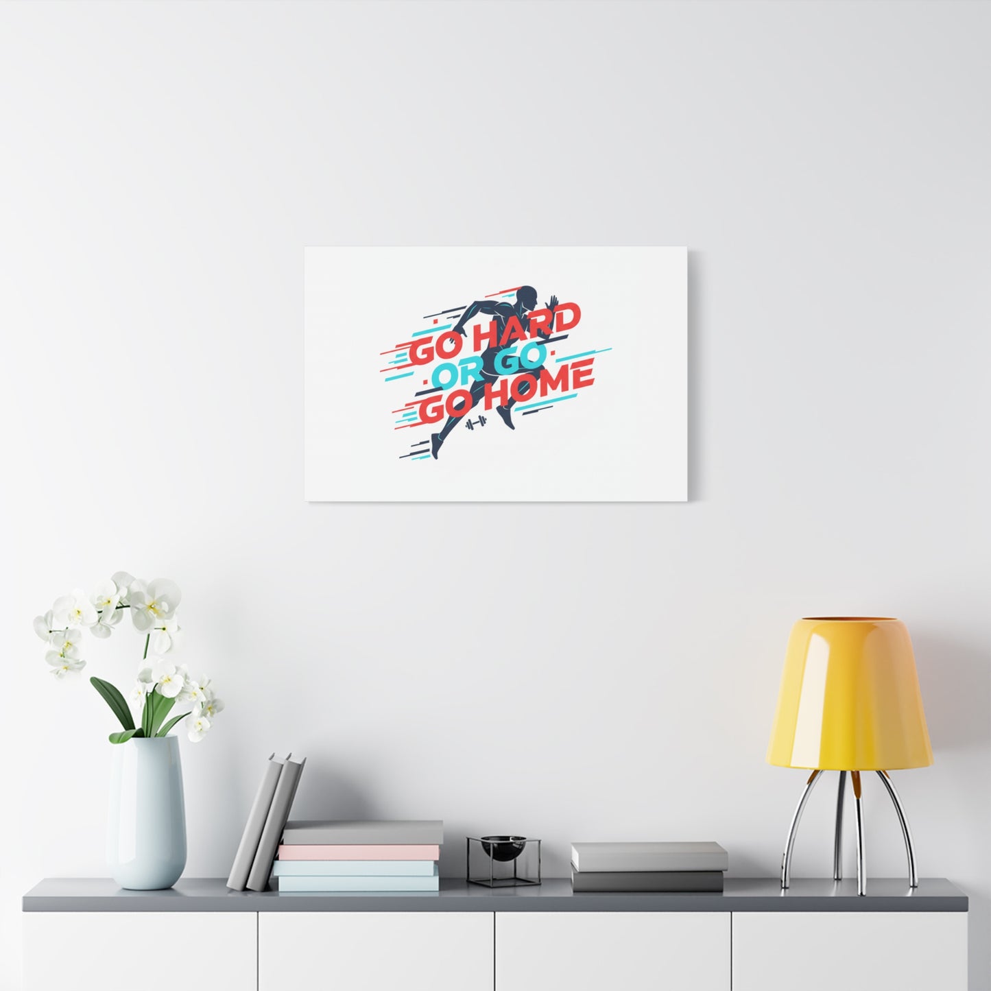 Go Hard or Go Home Canvas, Fitness Wall Art | Gym Motivation, Workout Decor