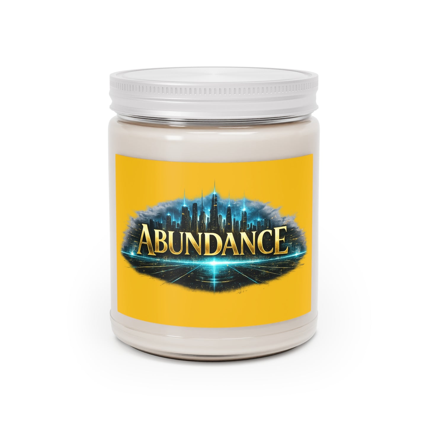 Abundance Soy Candle — 9oz Scented Jar with White Lid