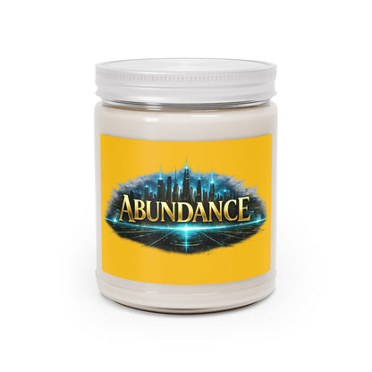 Abundance Soy Candle — 9oz Scented Jar with White Lid