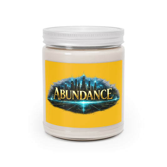 Abundance Soy Candle — 9oz Scented Jar with White Lid