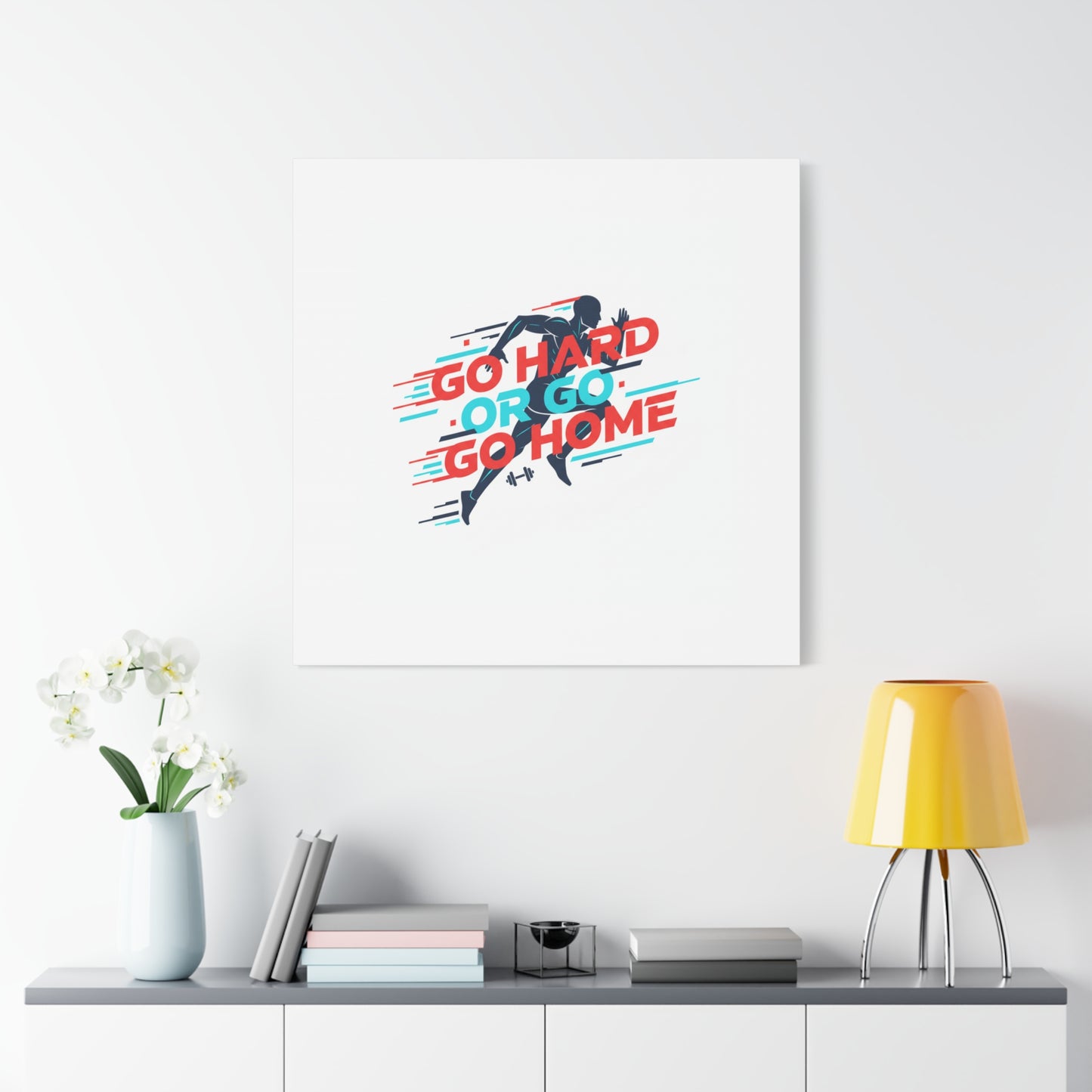 Go Hard or Go Home Canvas, Fitness Wall Art | Gym Motivation, Workout Decor