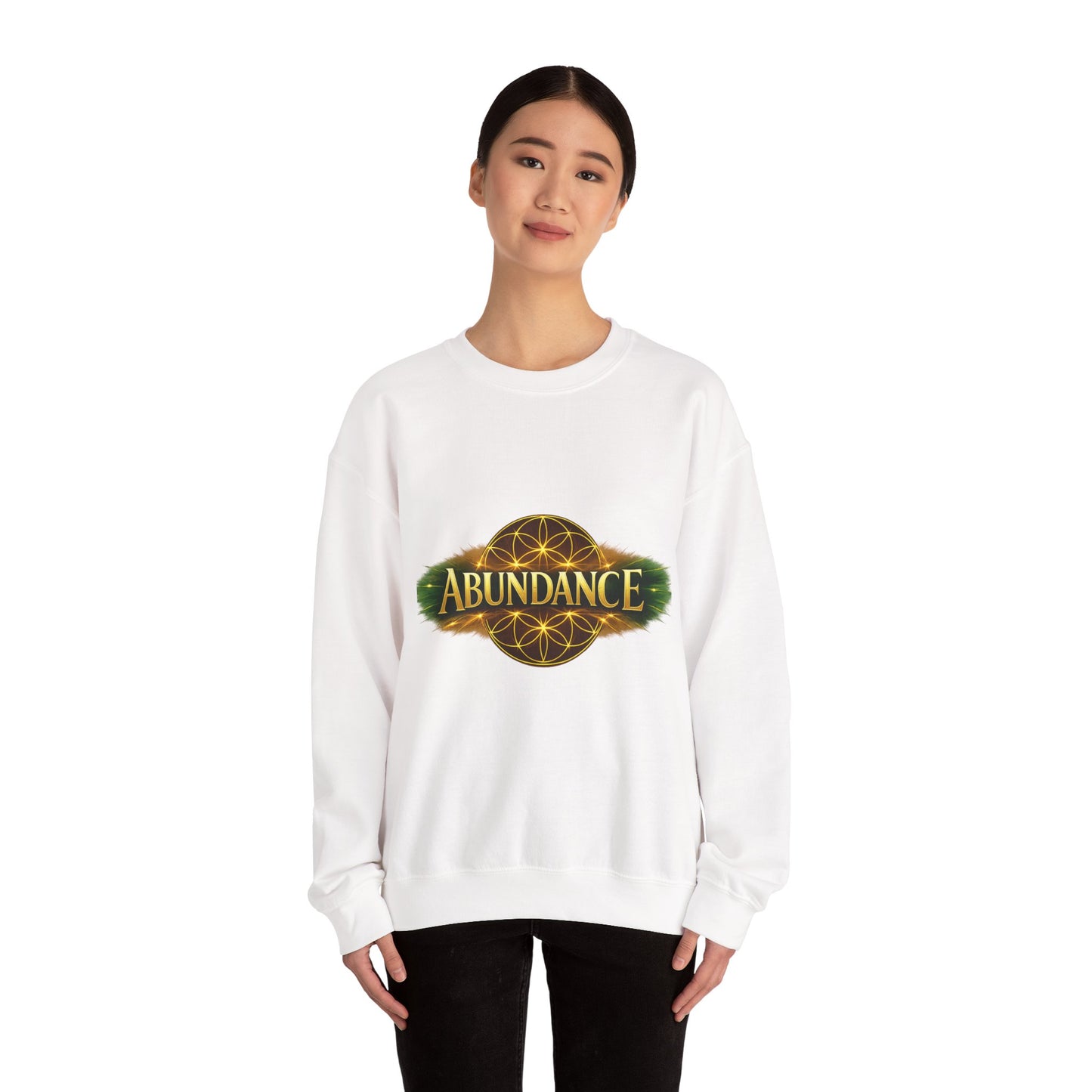 Abundance Crewneck Sweatshirt — Spiritual Flower of Life Design