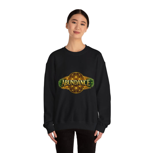 Abundance Crewneck Sweatshirt — Spiritual Flower of Life Design