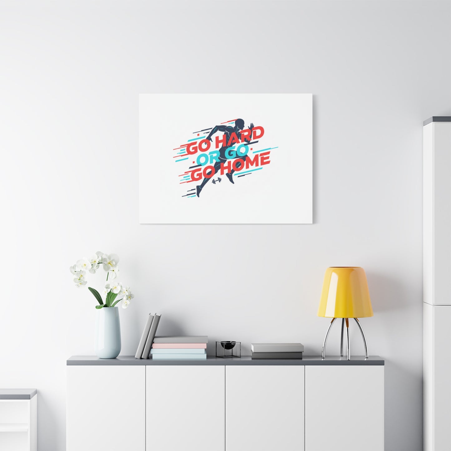 Go Hard or Go Home Canvas, Fitness Wall Art | Gym Motivation, Workout Decor