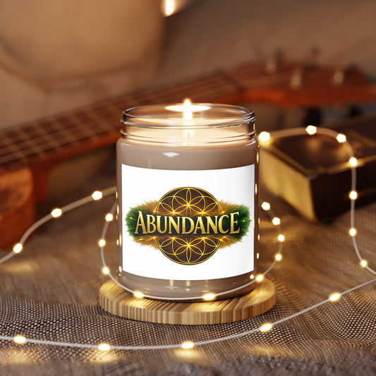 Light the flame of Abundance. Activate the frequency. Welcome abundance into the New Year- With Our Scented Soy Candle — 9oz Jar with White Lid