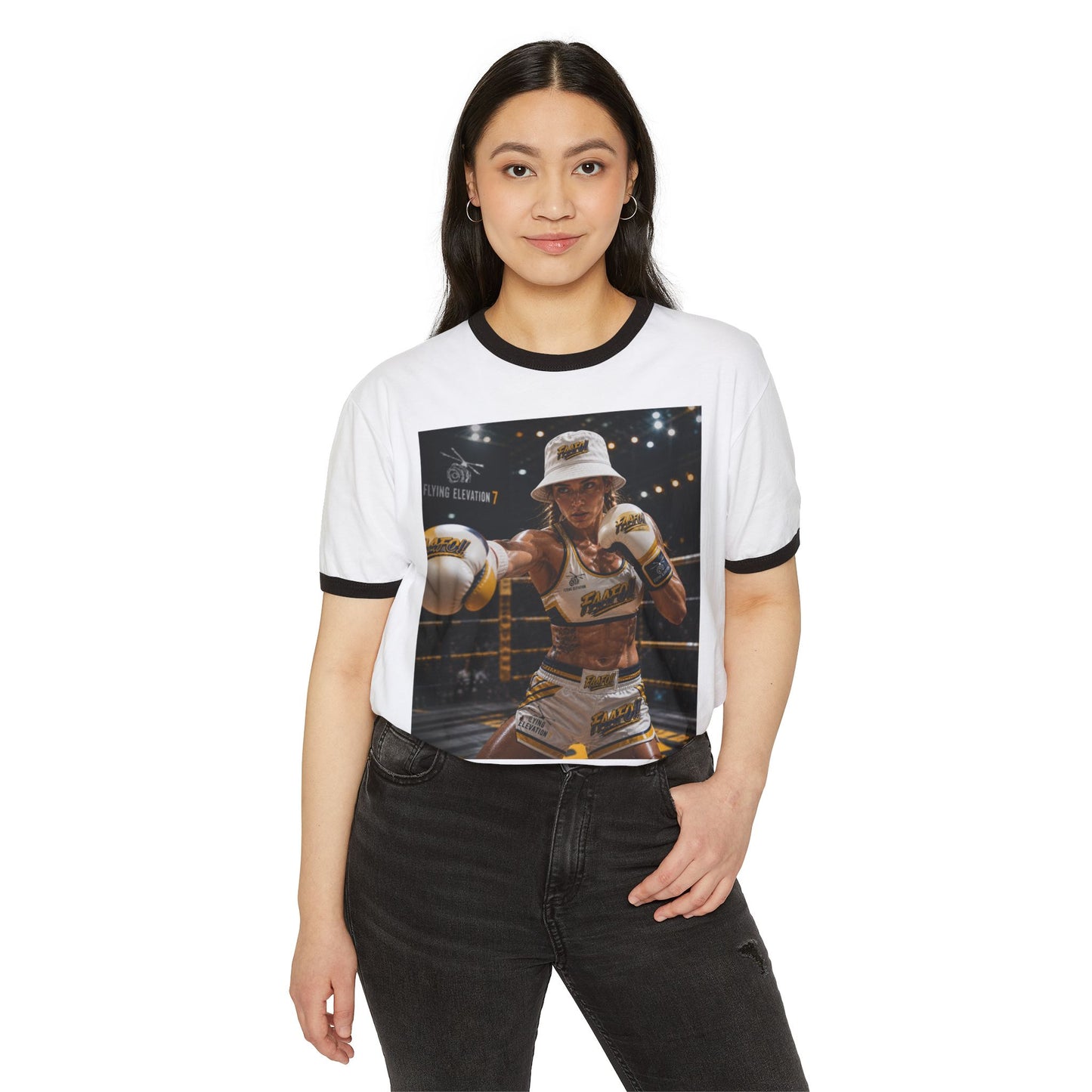 Boxing Champion Graphic Ringer T-Shirt