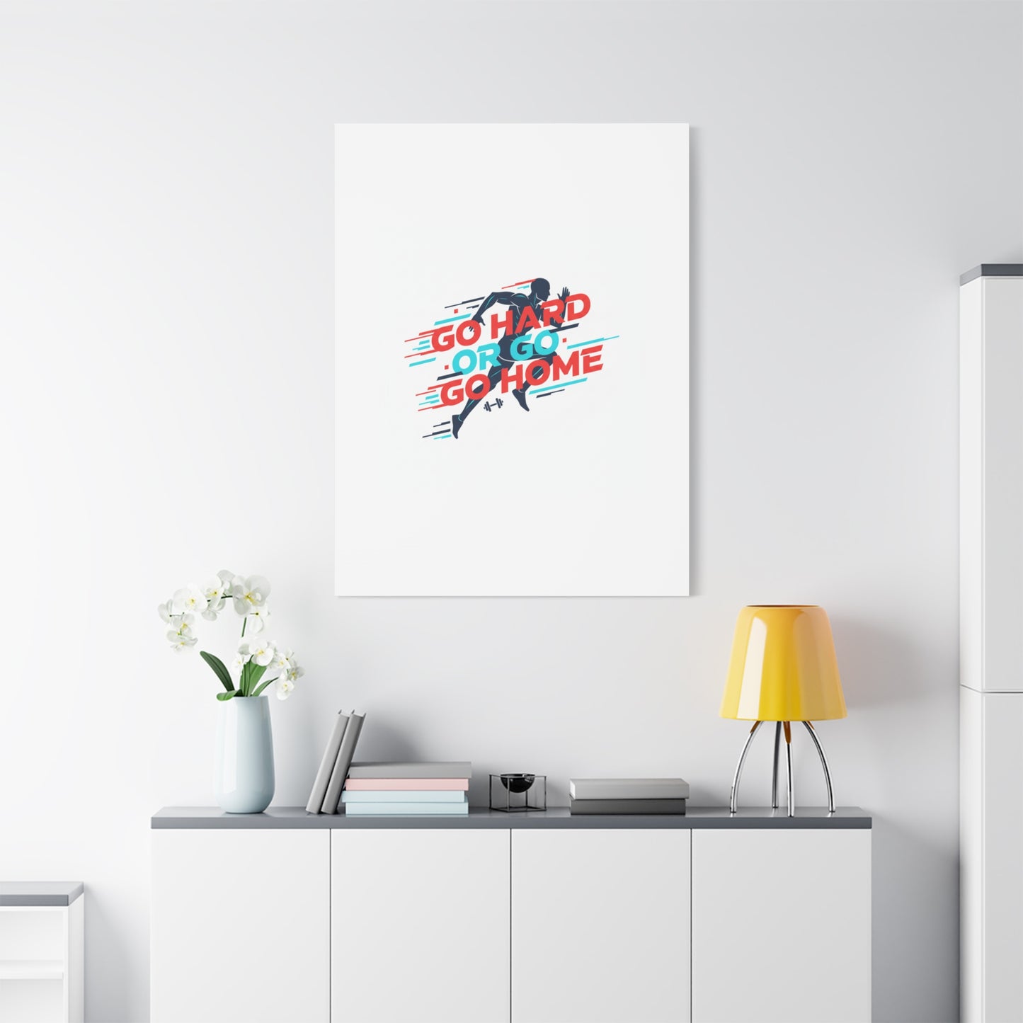 Go Hard or Go Home Canvas, Fitness Wall Art | Gym Motivation, Workout Decor