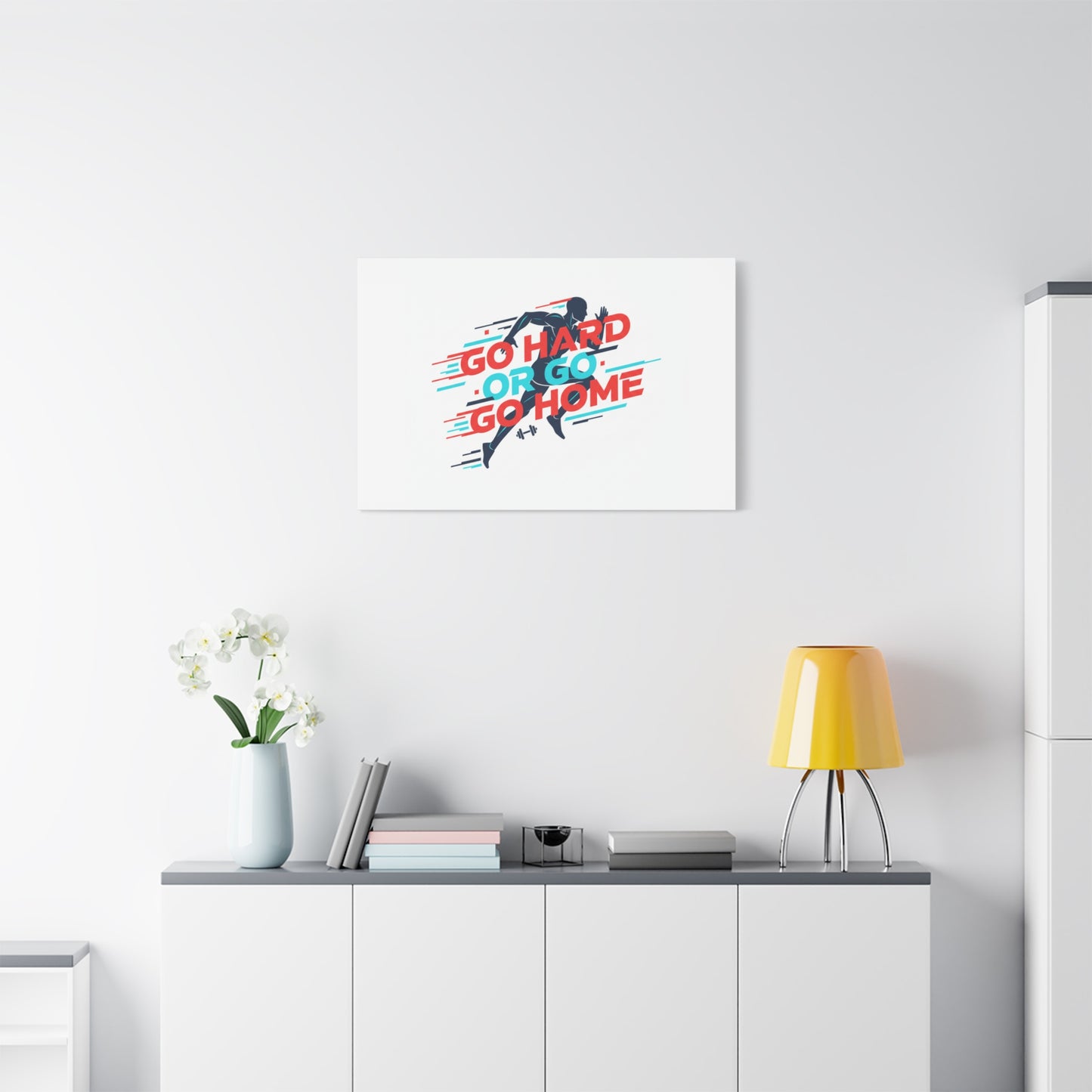 Go Hard or Go Home Canvas, Fitness Wall Art | Gym Motivation, Workout Decor