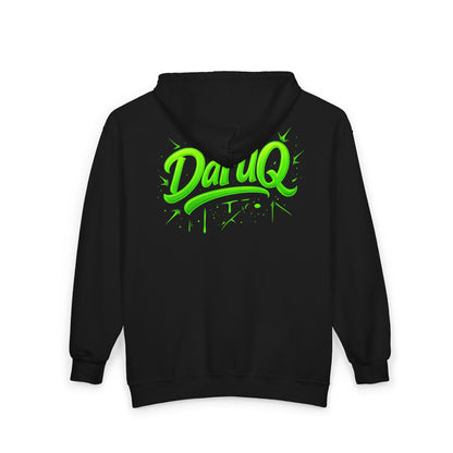 Cozy “DaFuQ” Full Zip Hoodie for All Seasons, Personalized Sweatshirt, Casual Lounge Wear, Gift for Her, Him, or Any Occasion