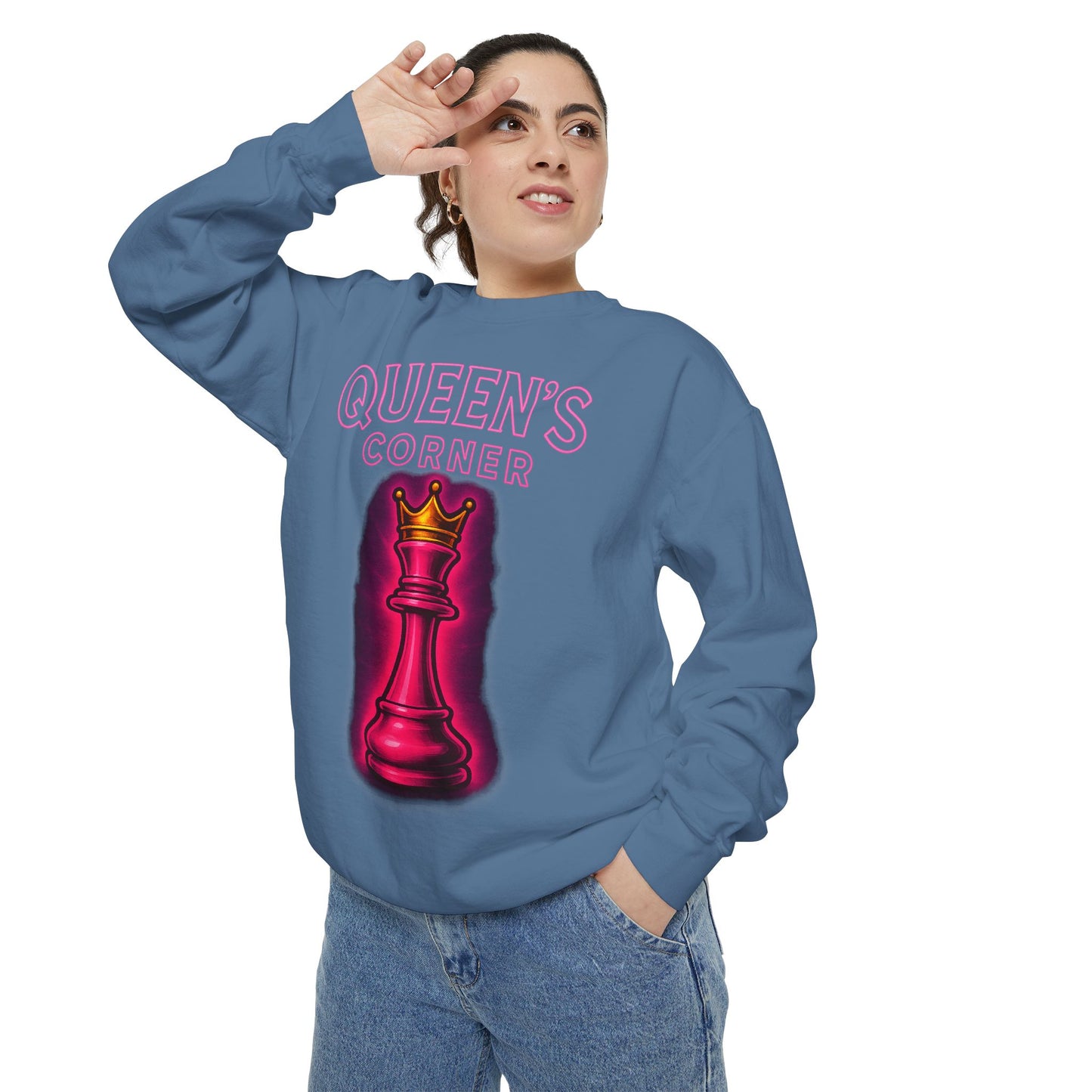 Sweatshirt - Queen's Corner Women Empowerment Chess Piece Design